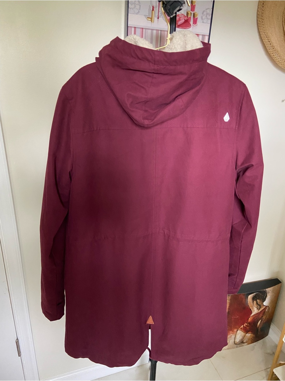 Volcom Women's Burgundy Hooded Ski Jacket - Picture 5 of 13